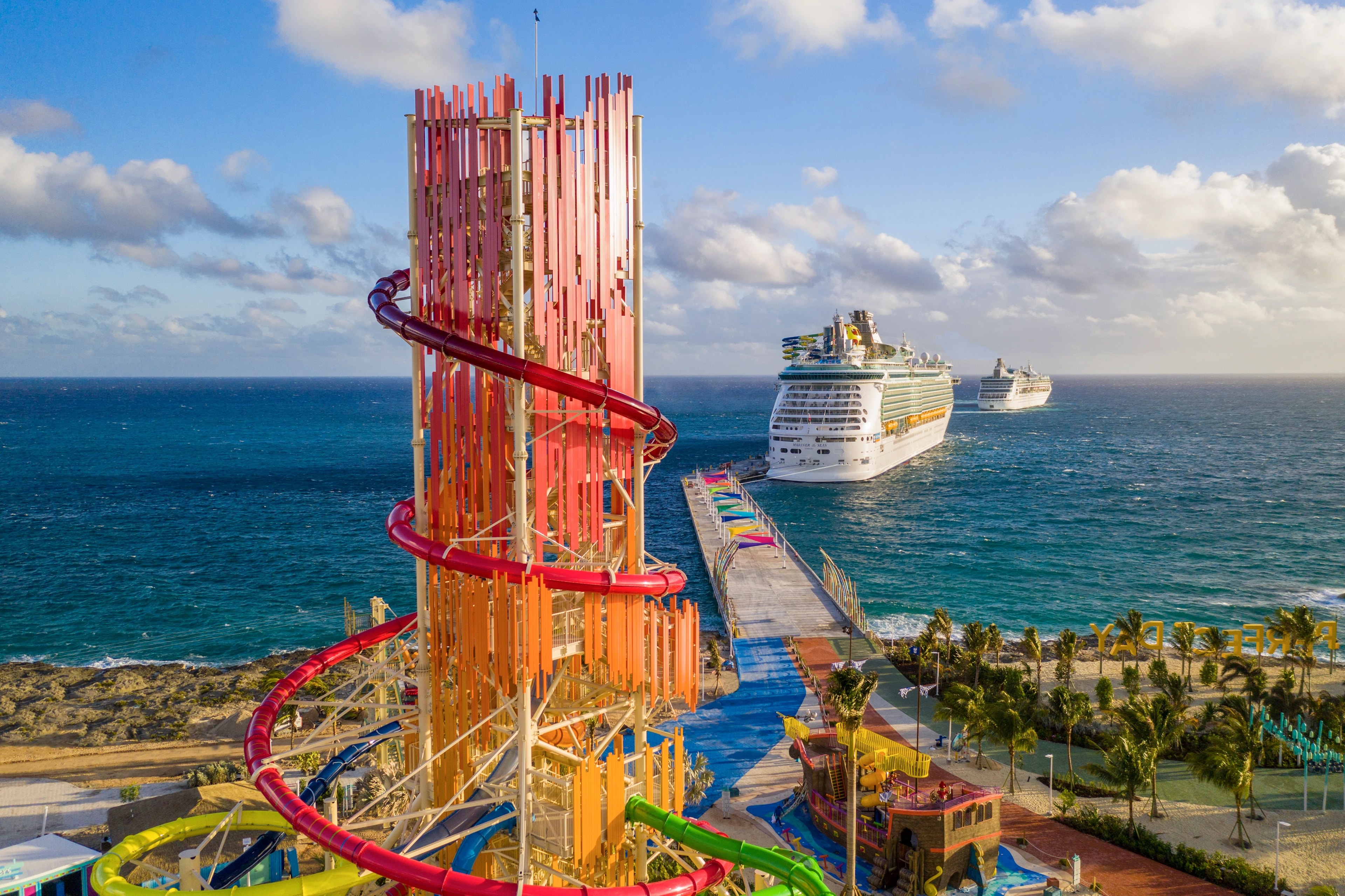 Aerial view of Perfect Day CocoCay