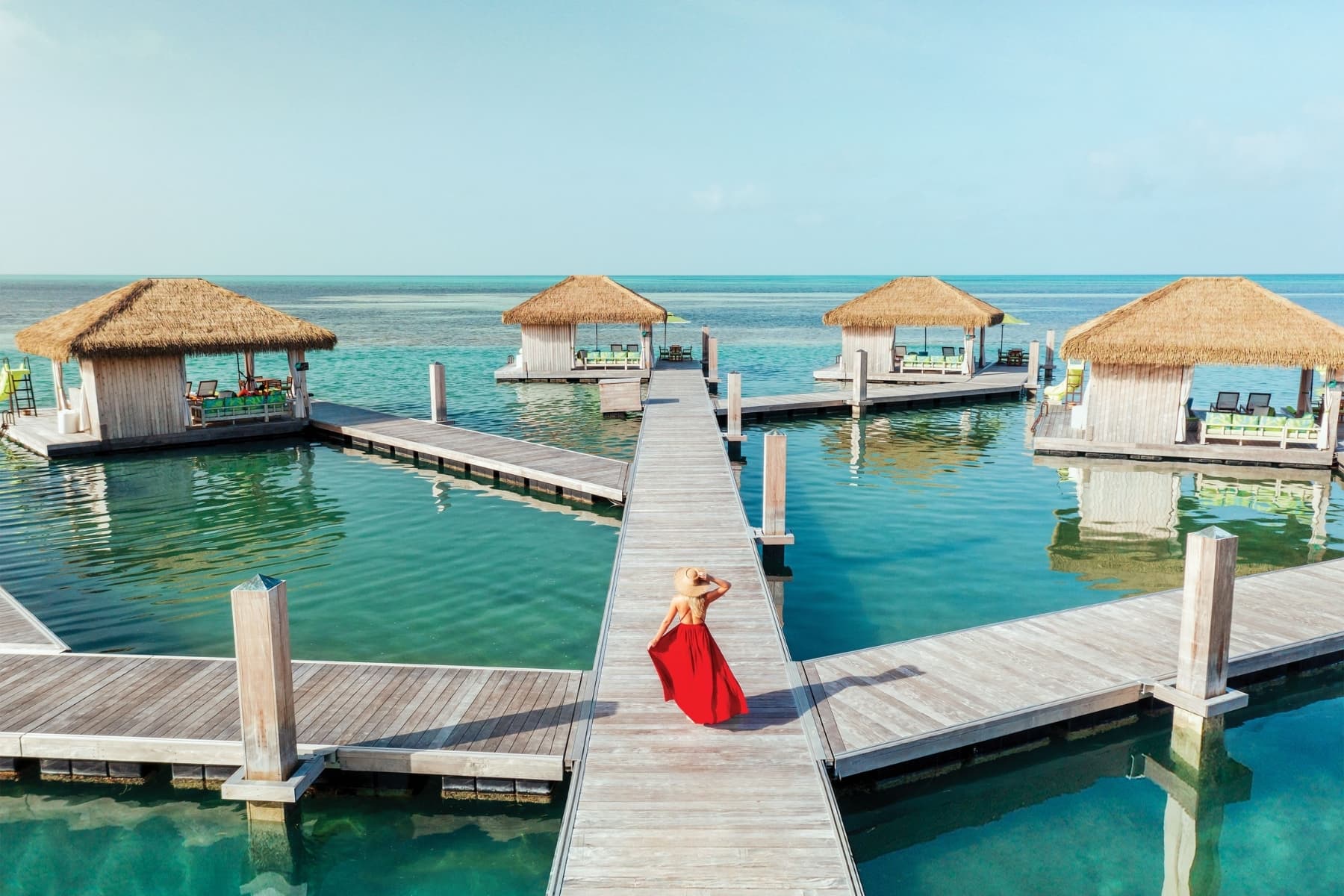 Overwater cabanas — luxury hospitality